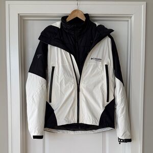 Columbia Two-Tone Black and White Interchange Jacket (two jackets in 1)